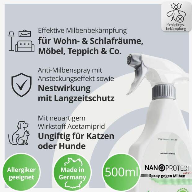 Spray gegen Milben - 500 ml